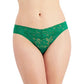 INC International Concepts Women's Smooth Lace Thong -Green Size Small
