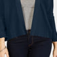 Charter Club  Women's Textured Knit Open Cardigan Blue Size XXL