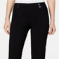 JM Collection Women's Cropped Zipper Trim Pants Black Size Petite L