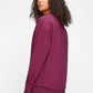 Bewakoof Women's Solid Boxy Sweatshirt Purple Size XX-Large