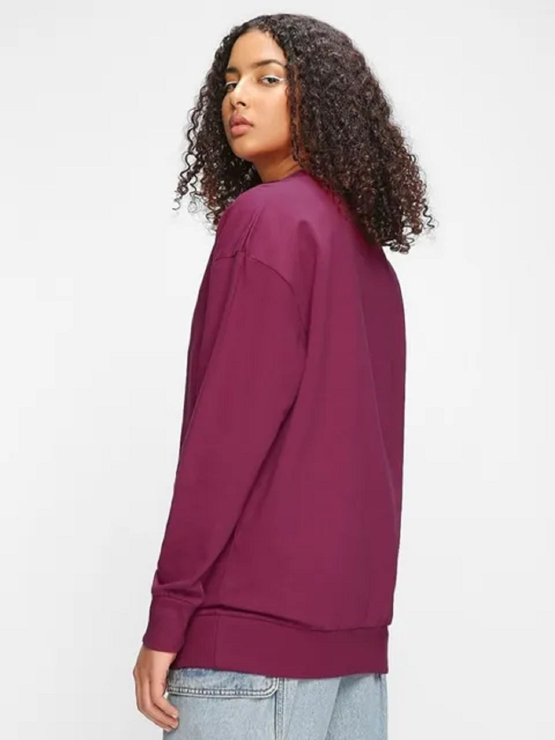 Bewakoof Women's Solid Boxy Sweatshirt Purple Size XX-Large