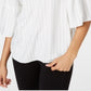 Alfani Women's Bell Sleeve Blouse Top White Size X-Large
