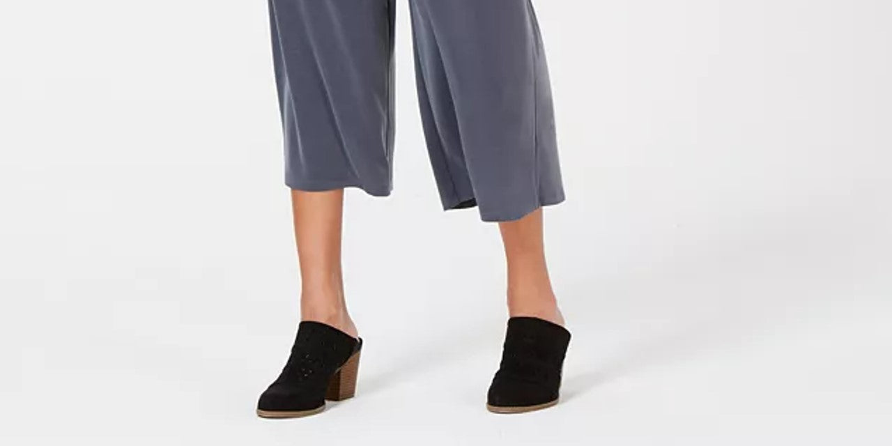 Style & Co Women's Cropped Jumpsuit Grey Size M