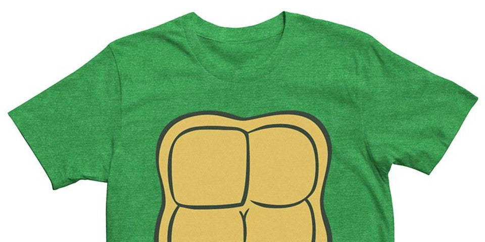 Nickelodeon Boy's Teenage Mutant Ninja Turtles Leonardo Chest Costume Short Sleeve T-Shirt Green Size 5