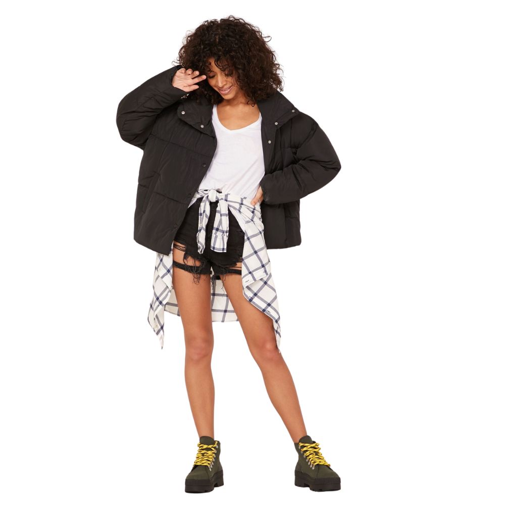 Free People Women's Weekender Puffer Coat -Blue Size S
