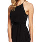 CeCe Women's Ruffled Cascading Sleeveless Halter Below the Knee Party Fit Flare Dress Black Size 4