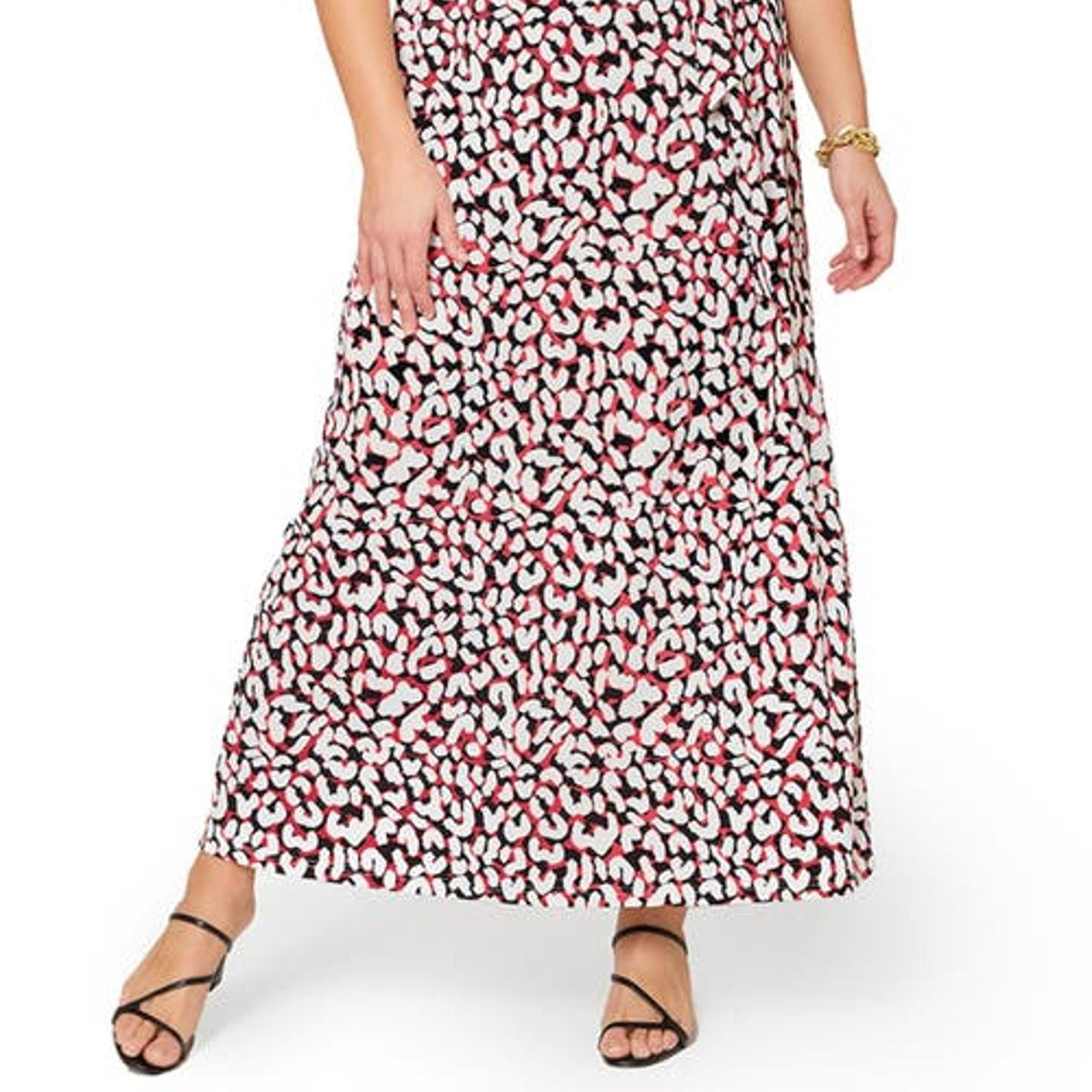 Leota Perfect Sleeveless Faux Wrap Dress in Blfd- Brushstroke Leopard