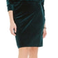 Jessica Howard Women's 3/4 Sleeve Knee Length Sheath Dress Green Size 14 Petite