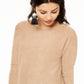 Charter Club Women's Pure Cashmere Long Sleeve Shirttail Sweater Brown Size Petite Small