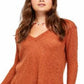 Free People Women's Ocean Air Hacci Top Brown Size X-Large