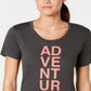 Columbia Women's Word Block Slogan Crewneck Graphic T-Shirt Gray Size X-Small