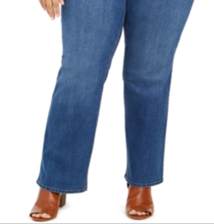 Style & Co. Womens Denim Boot Cut Jeans Blue Size 24W