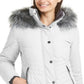 Maralyn Me Women's Zippered Puffer Coat White Size X-Large