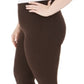 JM Collection Women's Plus Zipper Hem Leggings Brown Size 0X