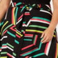 Bar III Women's Plus a Line Striped Skirt Black Size 24W