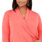 INC International Concepts Women's Solid Pullover Blouse Orange Size 0X
