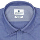 Ryan Seacrest Distinction Men's Ultimate Slim-Fit Non-Iron Performance Stretch Navy Dobby Dress Shirt Blue Size 17 36/37