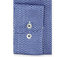 Ryan Seacrest Distinction Men's Ultimate Slim-Fit Non-Iron Performance Stretch Navy Dobby Dress Shirt Blue Size 17 36/37