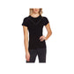 Vince Camuto Women's  Embellished Short Sleeve T-Shirt Top Rich Black Size Large