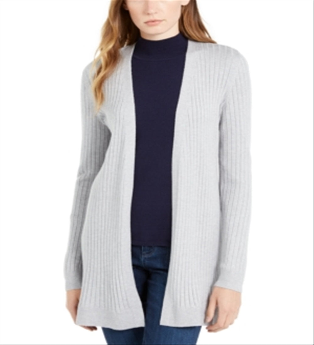 Maison Jules Women's Open Front Cardigan Gray Size XX-Large