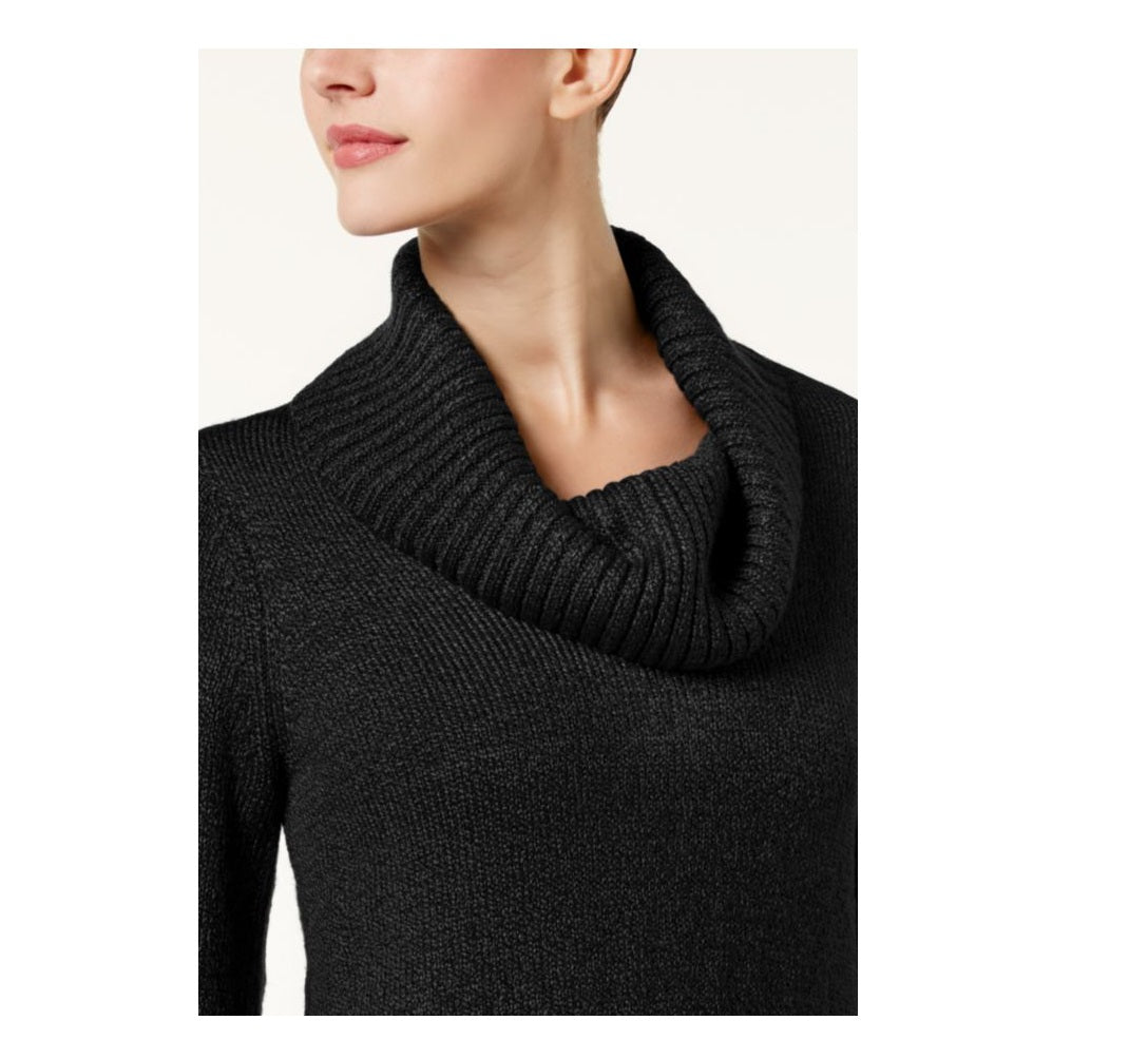 Karen Scott Women's Long Sleeve Cowl Neck Tunic Top  Black Size XS
