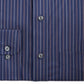 Club Room Men's Dress Shirt Performance Pinstripe Button Down Blue Size 36/37