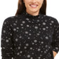 Karen Scott Women's Snowy Glory Mock Neck Top Black Size XX-Large