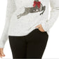 Karen Scott Women's Sequin Reindeer Sweater White Size Petite Medium