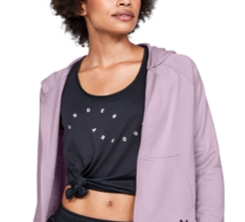 Under Armour Women's Tech Terry Zip Hoodie Pink Size Medium