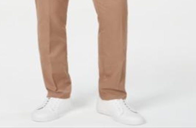 Alfani Men's Water-Repellant Stretch Pants Brown Size 32X32