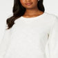 Karen Scott Women's Sport Marled Sweatshirt White Size Small