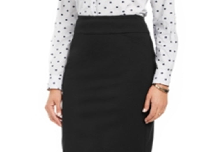 Charter Club Women's Ponte Knit Pencil Skirt Black Size 18