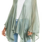 INC International Concepts Women's Knit Ruana Green Size Regular