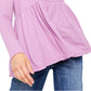 Free People Girl's Knit Babydoll Pullover Top Purple Size Medium