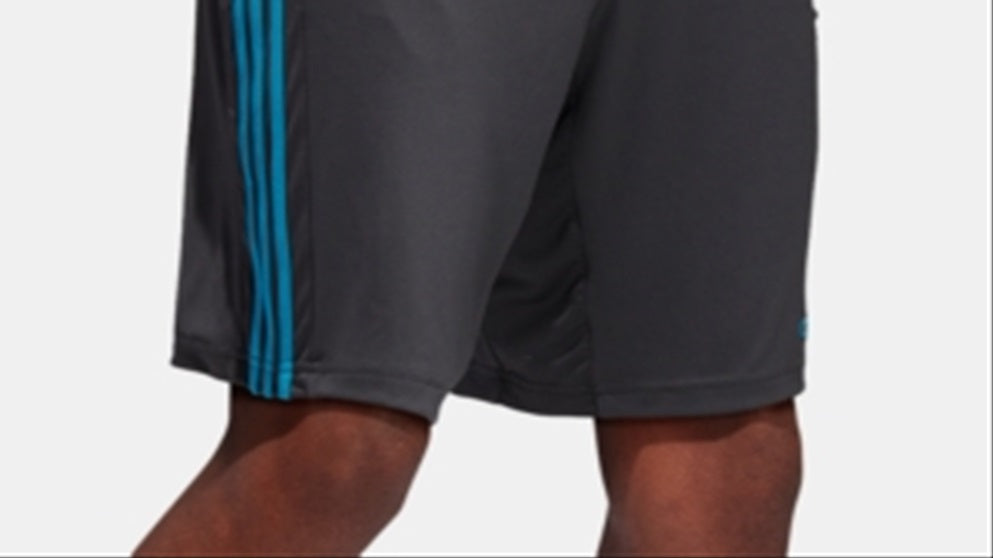 Adidas Men's D2M 3 Stripe Shorts Gray Size X-Large