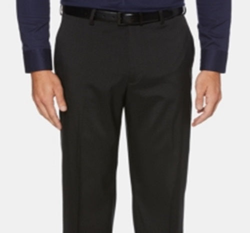 Perry Ellis Men's Portfolio Classic Fit Performance Stretch Crosshatch Dress Pants Gray Size 36 30