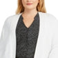 Alfani Women's Open Front Knit Cardigan Sweater White Size 0X