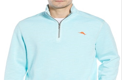 Tommy Bahama Men's Tobago Bay Half Zip Pullover Blue Size XX-Large