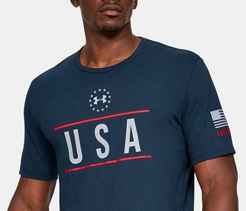 Under Armour Men's Academy T-Shirt Blue Size X-Large