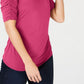 Thalia Sodi Women's Elbow Sleeve Keyhole Top Pink Size XX-Large