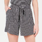 Maison Jules Women's Tie Waist Pull on Shorts Black Size Medium