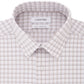 Calvin Klein Men's Slim Fit Stretch Collar Check Dress Shirt Beige Size 16X34-35
