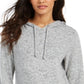 Ideology Women's Long Sleeve Hooded Sweater Gray Size XX-Large