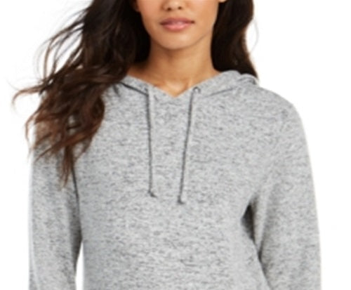 Ideology Women's Long Sleeve Hooded Sweater Gray Size XX-Large