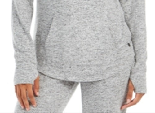 Ideology Women's Long Sleeve Hooded Sweater Gray Size XX-Large