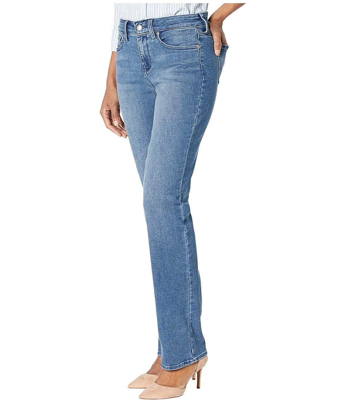 NYDJ Women's Marilyn Straight Jeans Blue Size 8