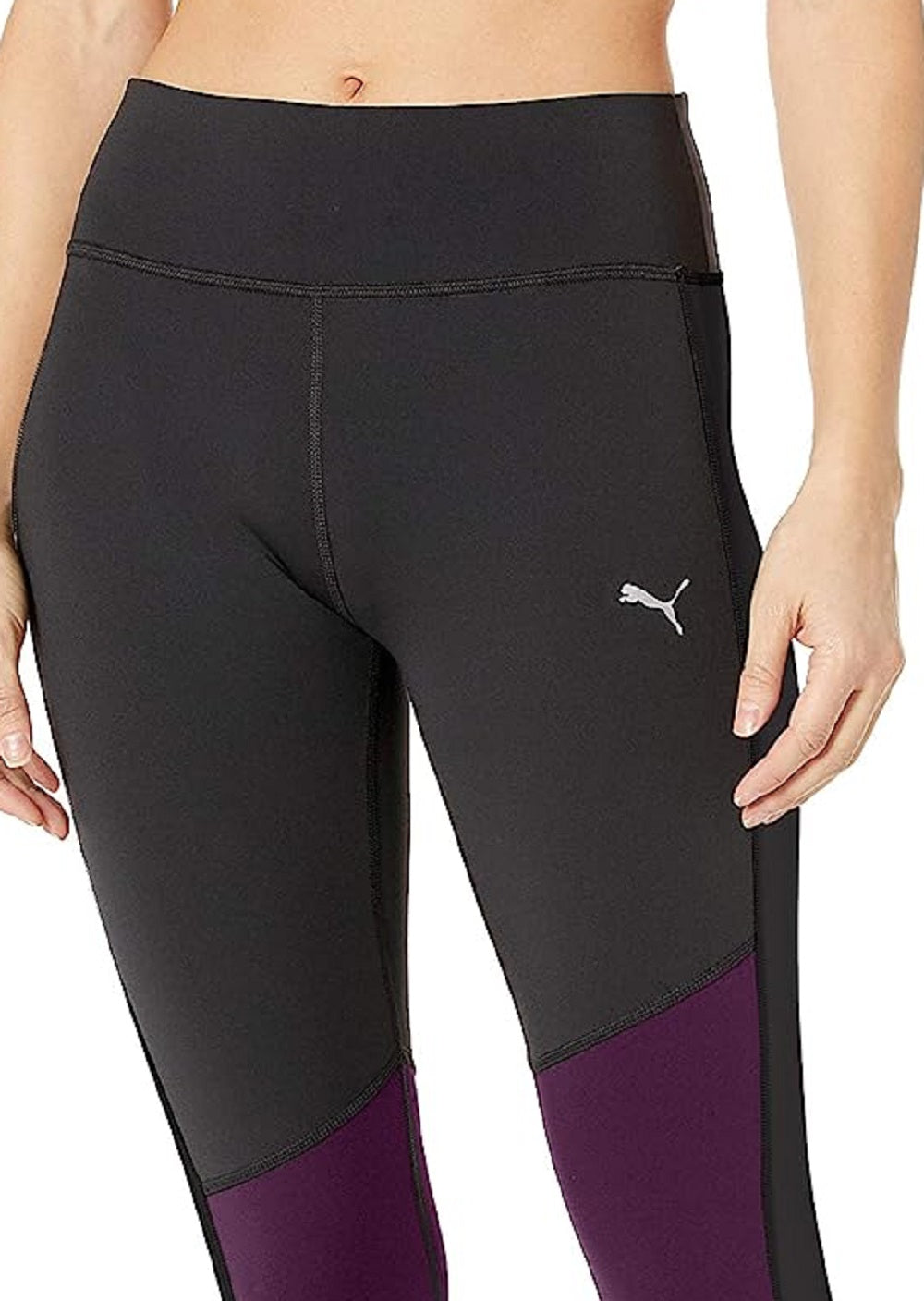 Puma Women's After Glow Drycell Colorblocked Leggings Black Size Medium