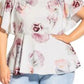 City Chic Women's Textured Floral Peplum Top White Size 14