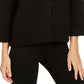 JM Collection Women's Two Button Textured Topper Black Size Petite S/M