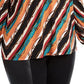INC International Concepts Women's PlusPrinted Cold-Shoulder Top Red Size 1X